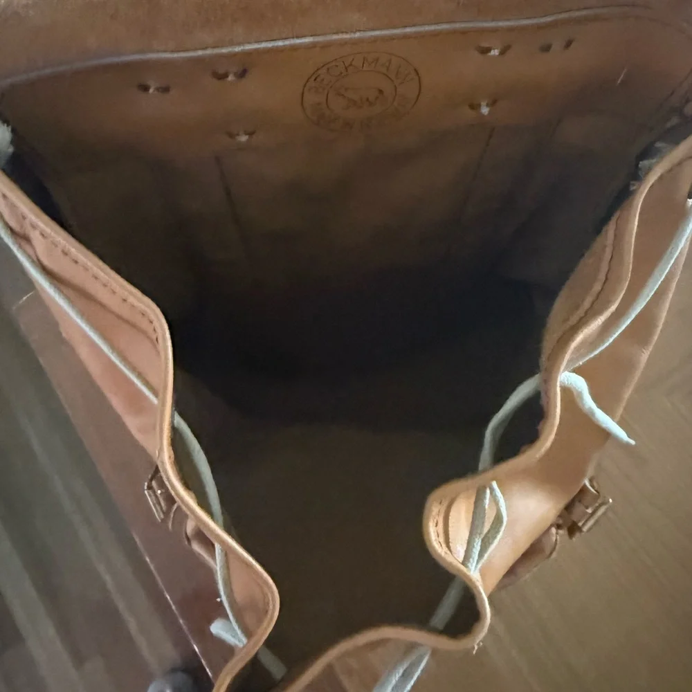 Chic Tan Leather Backpack for Women - Picture 7 of 9